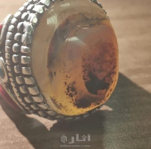 خاتم عقيق قديم أثري مصور 4