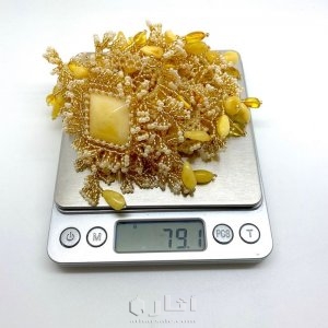 قلادة طوق زفاف .. صفار بيضة صفراء - كهرمان - روسيا - أواخر القرن الثامن عشر 9