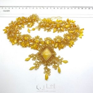 قلادة طوق زفاف .. صفار بيضة صفراء - كهرمان - روسيا - أواخر القرن الثامن عشر 8