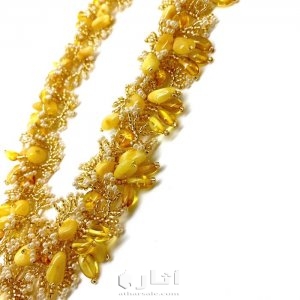 قلادة طوق زفاف .. صفار بيضة صفراء - كهرمان - روسيا - أواخر القرن الثامن عشر 7