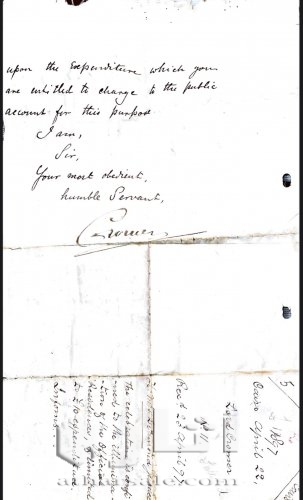 جواب بخط اليد من اللورد كرومر