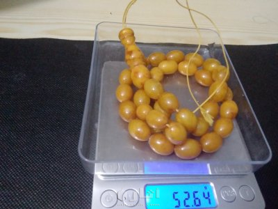 سبحة كهرب بولندي طبيعي قديم انتيك 52.64 غم 5