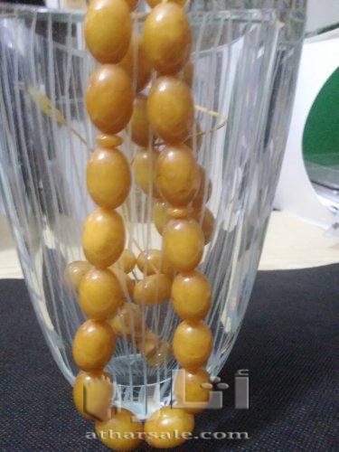 سبحة كهرب بولندي طبيعي قديم انتيك 52.64 غم