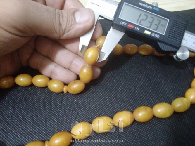 سبحة كهرب بولندي طبيعي قديم انتيك 52.64 غم