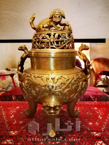 فرن البخور من النحاس الأصفر يرجع إلى أسرة شيانغ في الصين