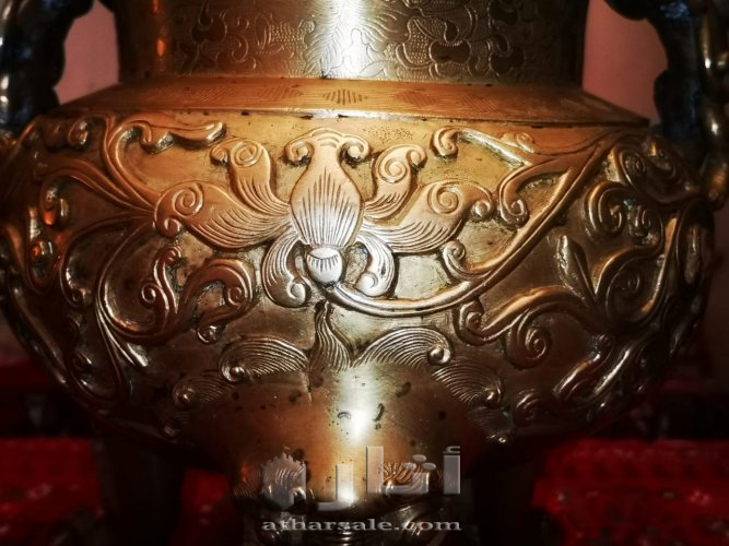 فرن البخور من النحاس الأصفر يرجع إلى أسرة شيانغ في الصين