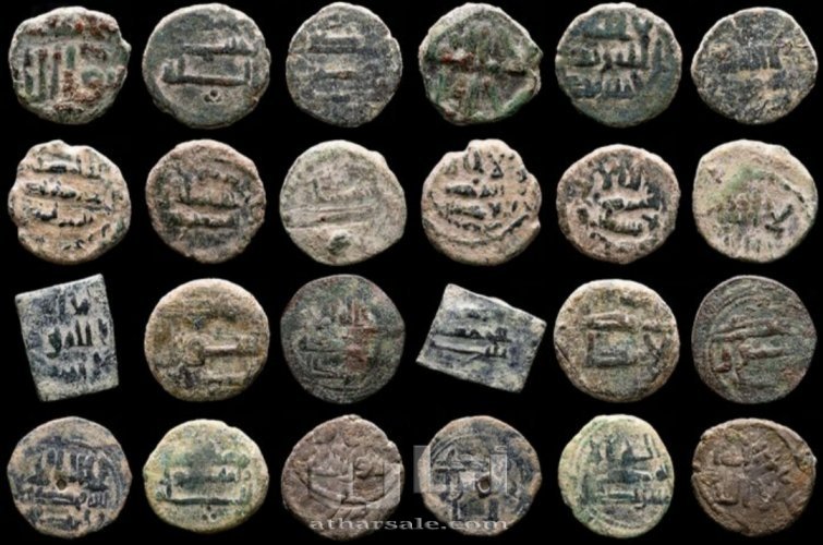 ١٢  فلس نحاس تعود الى سنة92-138 هـ. العهد الاموي في الأندلس - تابعين إمارة دمشق.