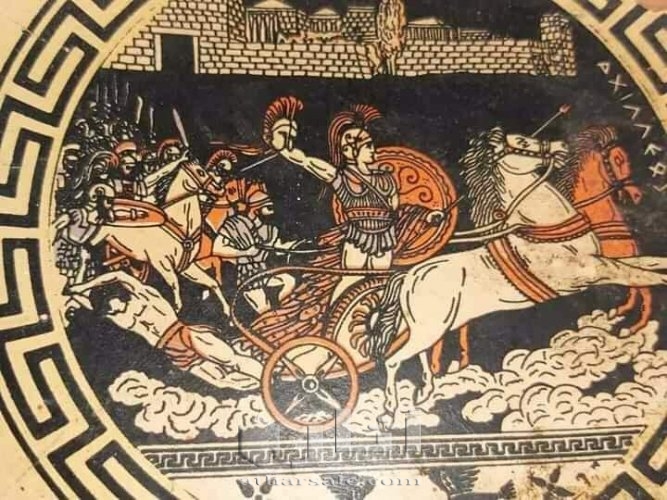 قطعه فخار يوناني قديمه  مقاس 14 سنتي