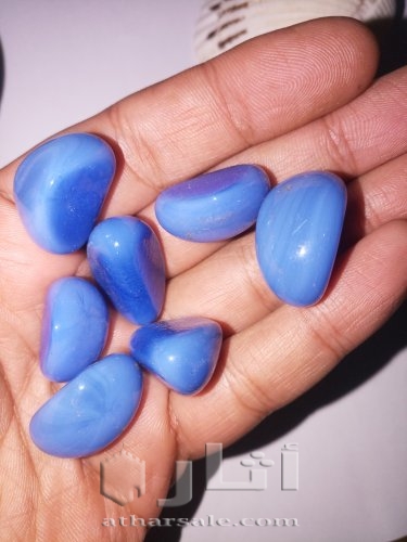 عدد 15 قطعه حجر عقيق اصلي نادر اللون