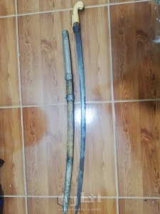 سيف عثماني قديم فضة بالعاج سن فيل طول 95سم 4