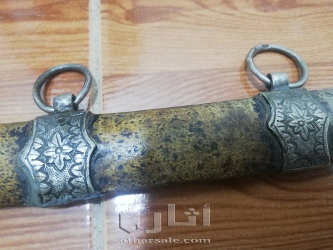 سيف عثماني قديم فضة بالعاج سن فيل طول 95سم