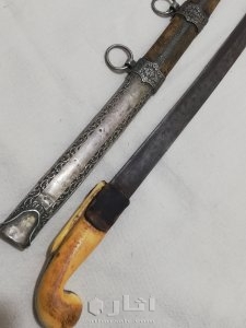 سيف عثماني قديم فضة بالعاج سن فيل طول 95سم 6