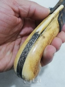 سيف عثماني فضة بالعاج عمره يفوق 400 عام مختوم باختام كثيرةجدا طول 95سم قطعة نادرة متحفية تستحق الاقتناء