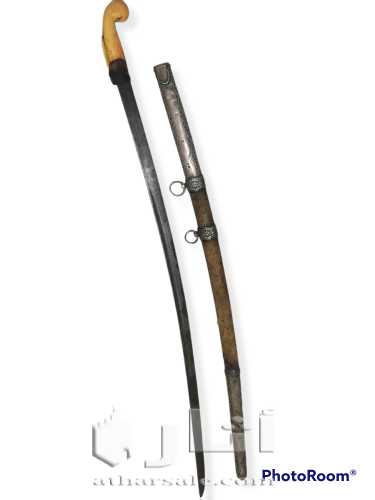 سيف عثماني قديم فضة بالعاج سن فيل طول 95سم