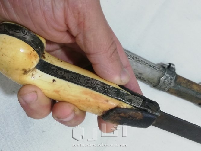 سيف عثماني قديم فضة بالعاج سن فيل طول 95سم