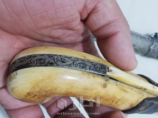 سيف عثماني قديم فضة بالعاج سن فيل طول 95سم