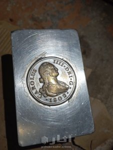 علبة سجائر قديمة طابع العملة اسباني قديم 1802