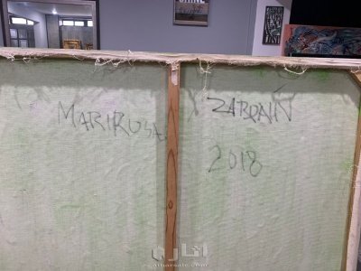 manuel zardain الحياه المستديره واسم اللوحه الفراش ومقاس اللوحه ١٣٠ سم بعرض ١٣٠ 3
