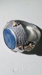 خاتم فضه مع ذهب 3