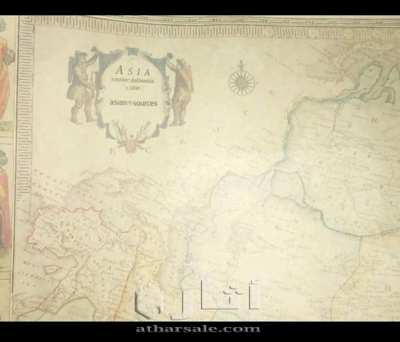 خريطه لقاره اسيا عام ١٨٥٠