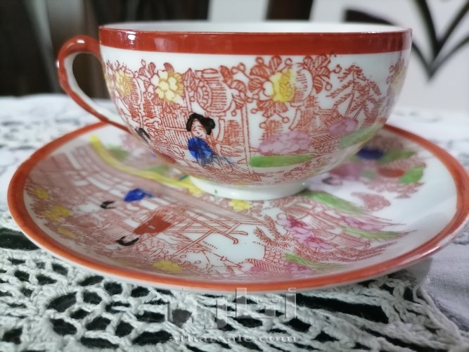 طقم كانتون رسم يدوي.. قديم ونادر