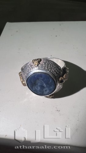 خاتم فضه مع ذهب