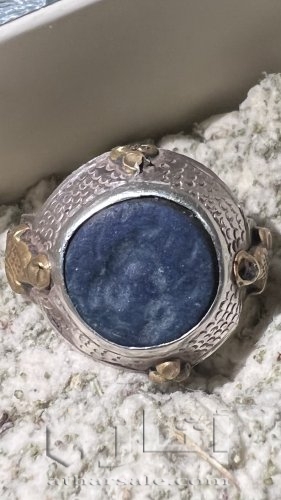 خاتم فضه مع ذهب