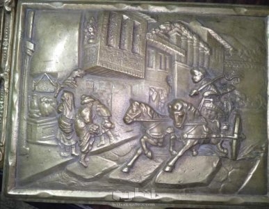 ٢ لوحه نحاس قديمه نادره