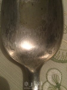ملعقة فضة اثرية مدموغة 4