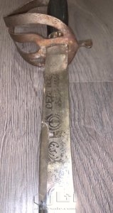 سيف الفرسان انجليزي صناعة هندية من القرن التاسع عشر 5