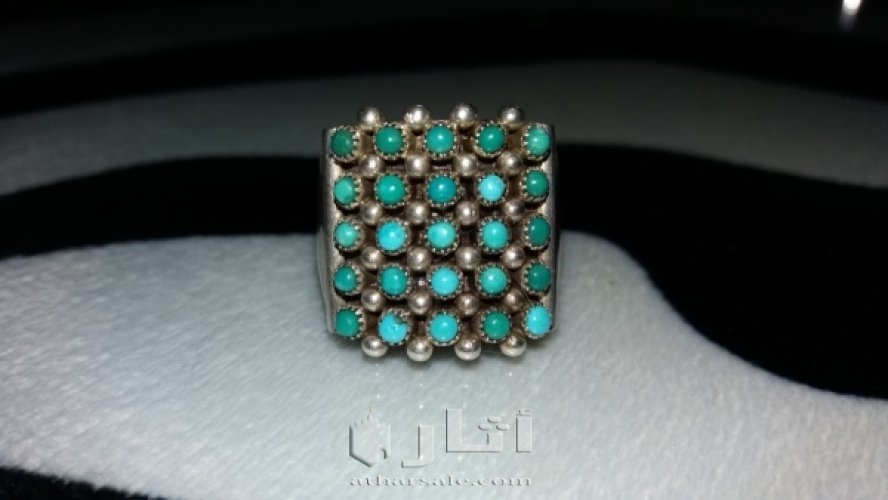 خاتم فضه فيروز اصلي انتيك