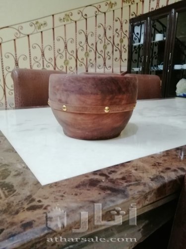 ميقعة قصعة خشبية  صنع يدوي  يشبه القديم