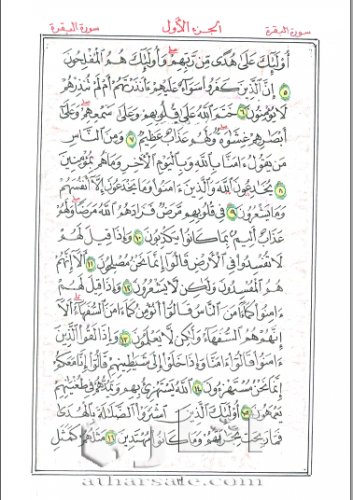 مصحف مخطوط بخط النسخ