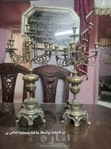 ٢ شمعدان ١ ساعه نحاس 2