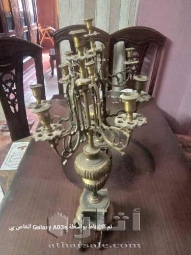 ٢ شمعدان ١ ساعه نحاس