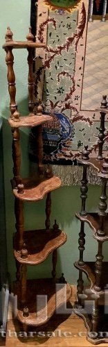 رف زاويه خشبيه