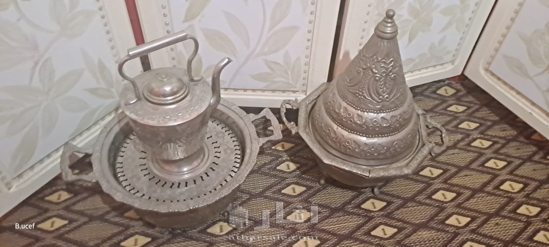 أواني فضية قديمة وأصلية