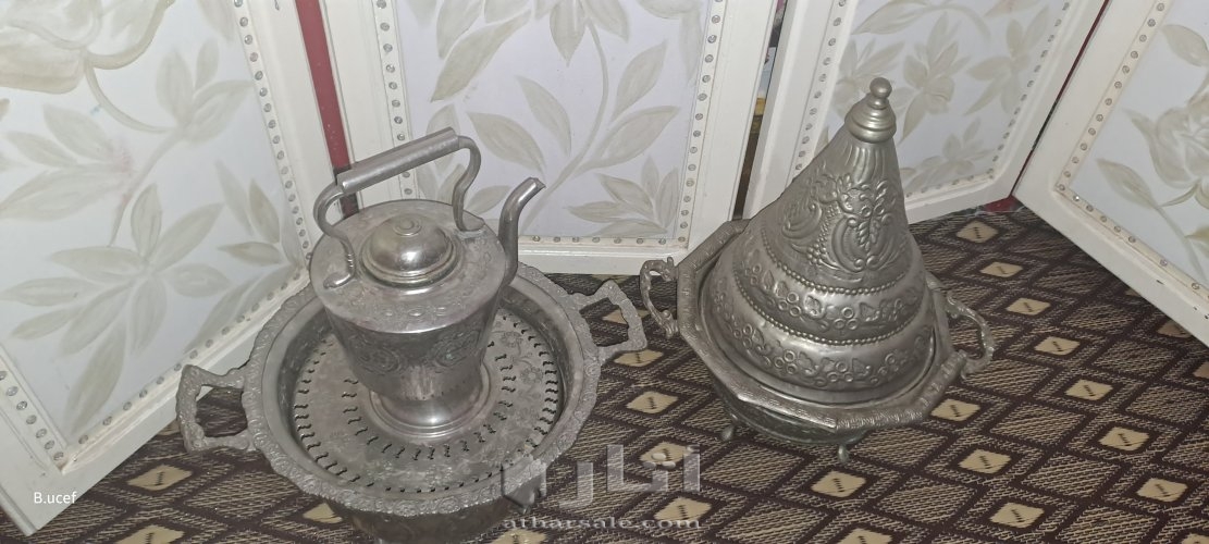 أواني فضية قديمة وأصلية