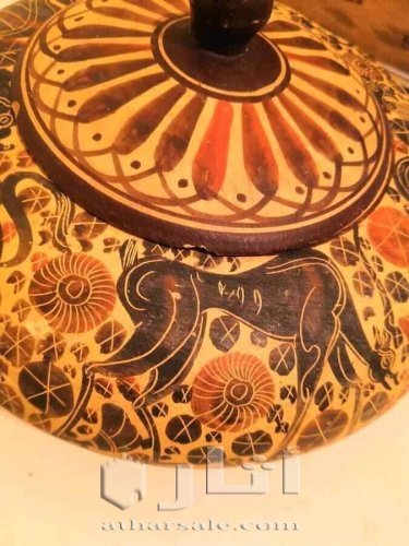 اثار يونانيه تحفه يونانى فخار ملون بحاله جيده جدا روائع الآثار اليونانى