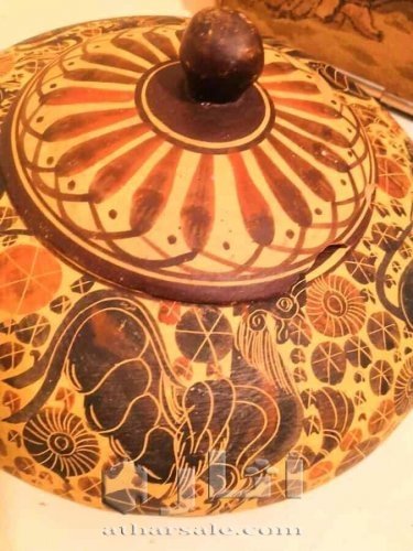 اثار يونانيه تحفه يونانى فخار ملون بحاله جيده جدا روائع الآثار اليونانى