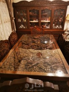 طاولة سفرة مع بوفيه حفر 7