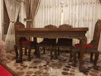 طاولة سفرة مع بوفيه حفر 3