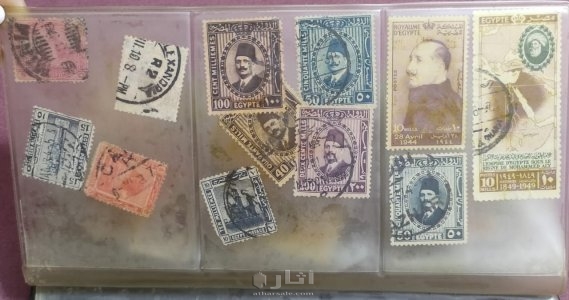 طوابع مصريه قديمه وامارتيه كويتيه بحاله جيده البيع الاعلي سعر 7