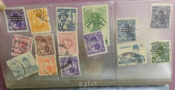 طوابع مصريه قديمه وامارتيه كويتيه بحاله جيده البيع الاعلي سعر 6