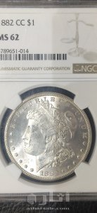 مرجان دولار 1882.CC فضة