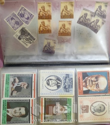 طوابع مصريه قديمه وامارتيه كويتيه بحاله جيده البيع الاعلي سعر