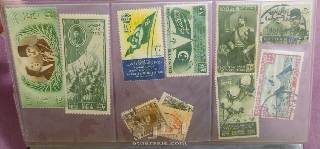 طوابع مصريه قديمه وامارتيه كويتيه بحاله جيده البيع الاعلي سعر