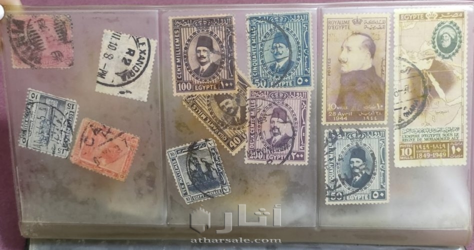 طوابع مصريه قديمه وامارتيه كويتيه بحاله جيده البيع الاعلي سعر
