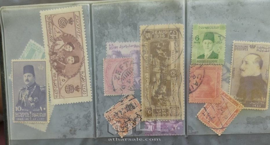 طوابع مصريه قديمه وامارتيه كويتيه بحاله جيده البيع الاعلي سعر