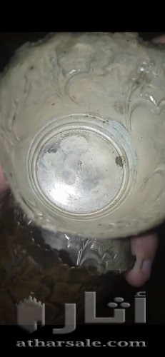 3كوب أثرى داخلى فضة مطلي من الخارج